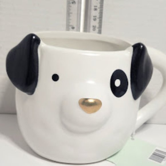 Black and White Puppy Dog Ceramic Coffee Mug Brand New with Tags - Picture 3 of 4